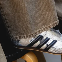 Adidas Sneakers En Cuir|Baskets Décontractées Terrace*Taekwondo W Silver Metallic / Core Black / Gum 5