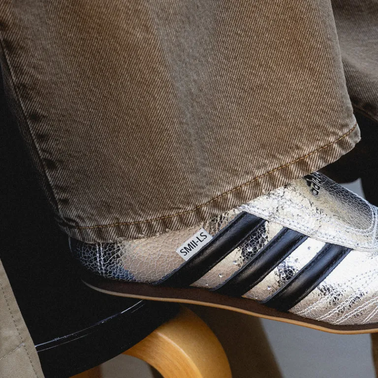Adidas Sneakers En Cuir|Baskets Décontractées Terrace*Taekwondo W Silver Metallic / Core Black / Gum 5