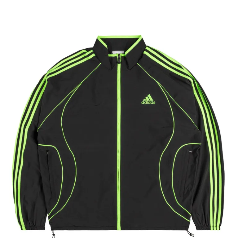 Adidas Gilets*Teamgeist Adicolor Track Top Black / Signal Green