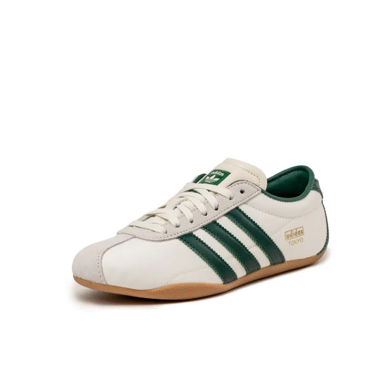 Adidas Sneakers En Cuir|Baskets Décontractées Terrace*Tokyo W Off White / Collegiate Green / Gold Metallic