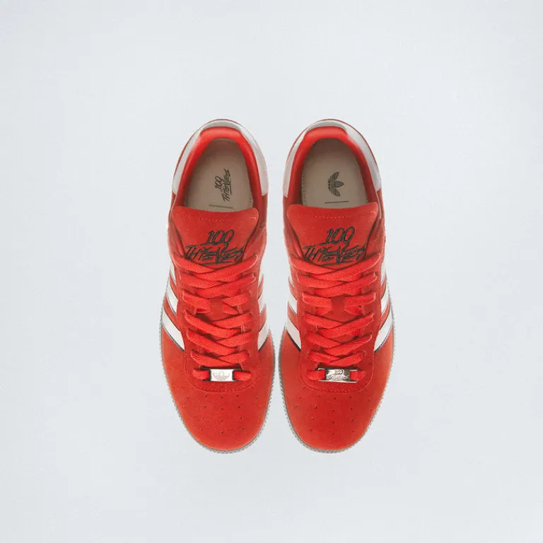 Adidas Sneakers En Cuir|Baskets Décontractées Terrace*x 100 Thieves Palos Hills Pantone / Ecru Tint / Collegiate Orange