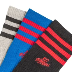 Adidas Chaussettes*x 100 Thieves Socks Black / Melange Grey Heather / Bluebird