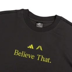 Adidas T-Shirts*x Anthony Edwards Believe That T-Shirt Black / Preloved Lime