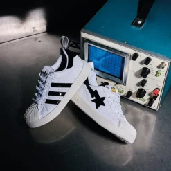 Adidas Sneakers Végétaliens|Sneakers Blancs*x Bape adifom SSTR 360 Kids Footwear White / Core Black / Off White