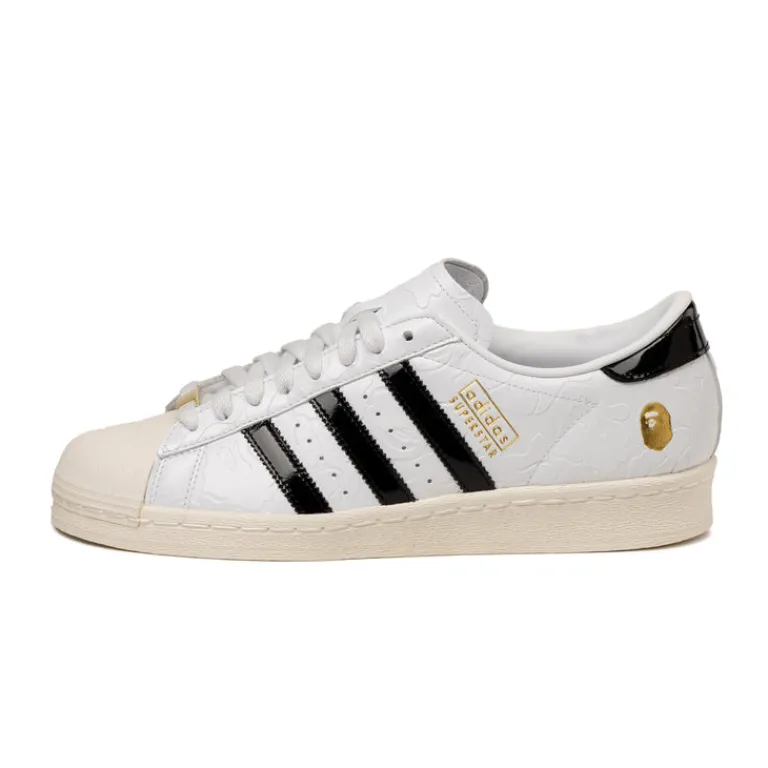Adidas Sneakers En Cuir|Sneakers Blancs*x BAPE SSTR Footwear White / Core Black / Off White