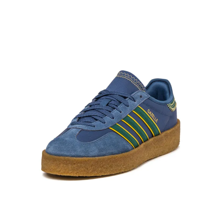 Adidas Sneakers En Cuir|Baskets Décontractées Terrace*x Clot by Edison Chen Gazelle Night Marine / Collegiate Green / Hazy Yellow