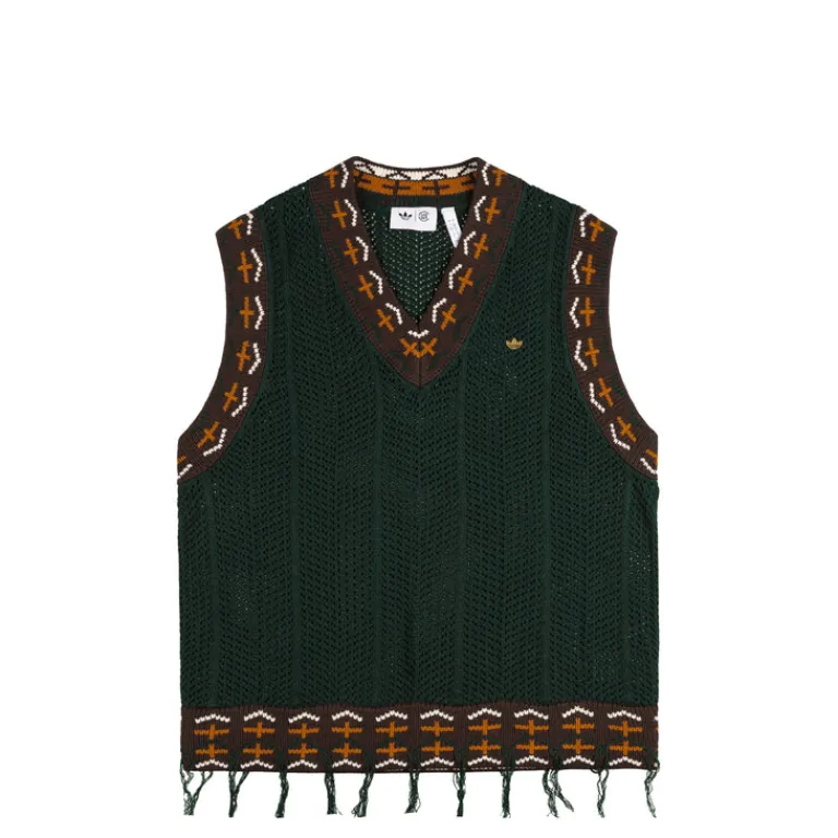 Adidas T-Shirts*x Clot by Edison Chen Crochet Vest Green Night