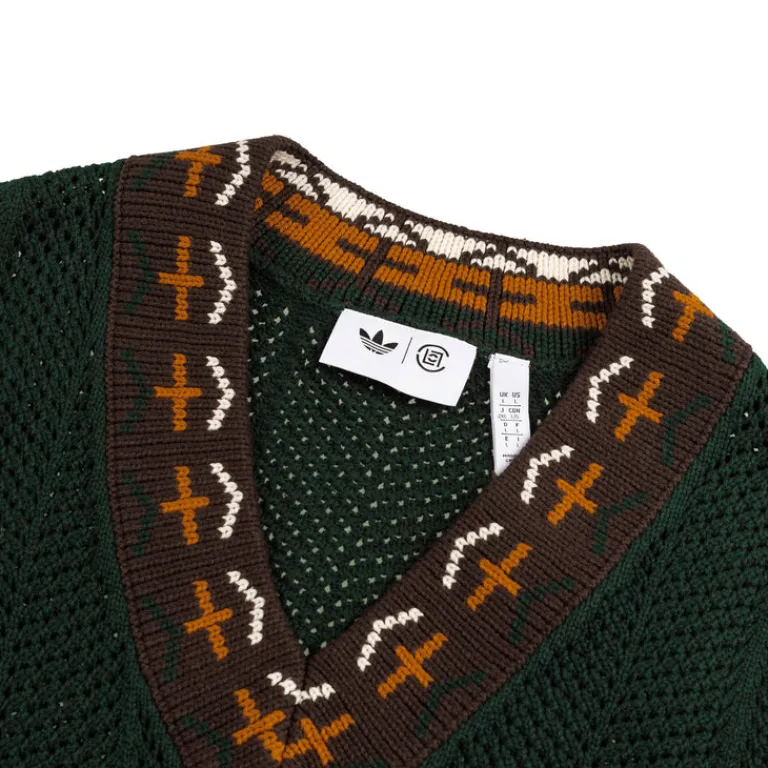 Adidas T-Shirts*x Clot by Edison Chen Crochet Vest Green Night