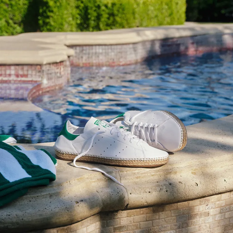 Adidas Sneakers En Cuir|Baskets Décontractées Terrace*x Clot by Edison Chen Stan Smith Footwear White / Green / Footwear White