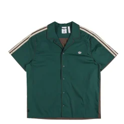 Adidas T-Shirts*x Clot by Edison Chen Bowling Shirt Dark Brown