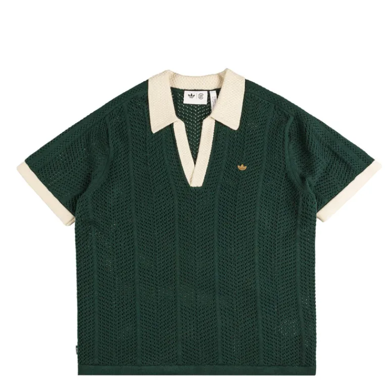 Adidas T-Shirts*x Clot by Edison Chen Pique Polo Green Night