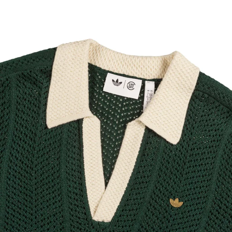 Adidas T-Shirts*x Clot by Edison Chen Pique Polo Green Night
