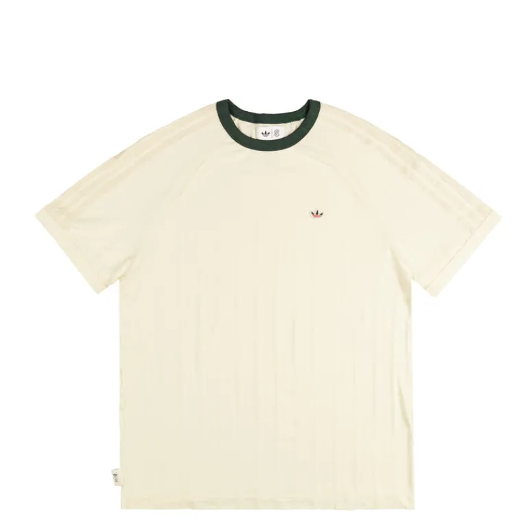 Adidas T-Shirts*x Clot by Edison Chen Rib T-Shirt Cream White / Green Night