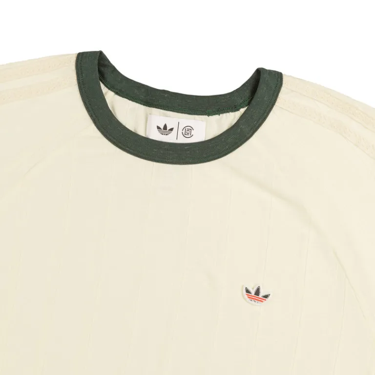 Adidas T-Shirts*x Clot by Edison Chen Rib T-Shirt Cream White / Green Night