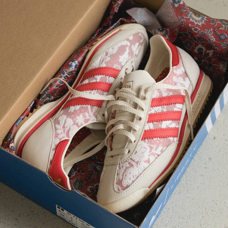 Adidas Sneakers En Cuir|Baskets Décontractées Terrace*x Liberty London SL 72 OG W Footwear White / Cream White / Beta Scarlett