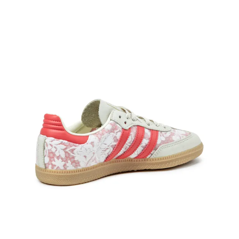 Adidas Sneakers En Cuir|Baskets Décontractées Terrace*x Liberty London Samba OG W Footwear White / Crew White / Beta Scarlett