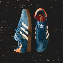 Adidas Sneakers En Cuir|Baskets Décontractées Terrace*x MLS Gazelle *Minnesota United FC* Legend Ink / Footwear White / Gold Metallic