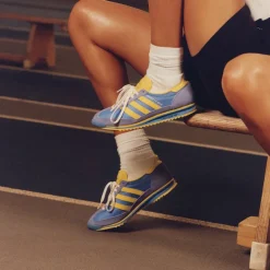 Adidas Sneakers En Cuir|Baskets Décontractées Terrace*x Sporty & Rich SL 72 Real Blue / Light Yellow / Footwear White
