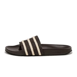 Adidas Sneakers Végétaliens|Mules & Slides*x Wales Bonner Adilette Dark Brown / Wonder White / Night Brown
