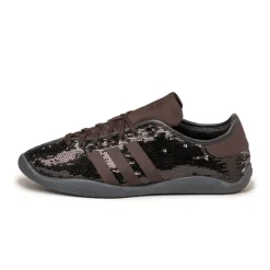 Adidas Sneakers En Cuir|Baskets Décontractées Terrace*x Wales Bonner Karintha Sequin Core Black / Silver Metallic / Dark Brown