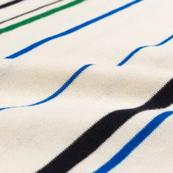 Adidas T-Shirts*x Wales Bonner Knit Polo Wonder White / Night Indigo / Bluebird / Green