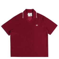Adidas T-Shirts*x Wales Bonner Terry Polo Collegiate Burgundy