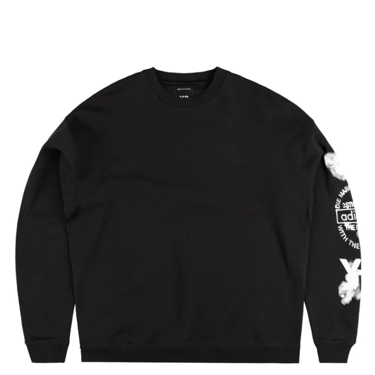 Adidas Y-3 Pullover*Y-3 Graphic Crew Sweatshirt Black