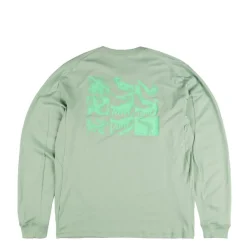 Arcteryx T-Shirts*Kragg SL Cotton Bird Tile Longsleeve Stone Green / Phosphorescent