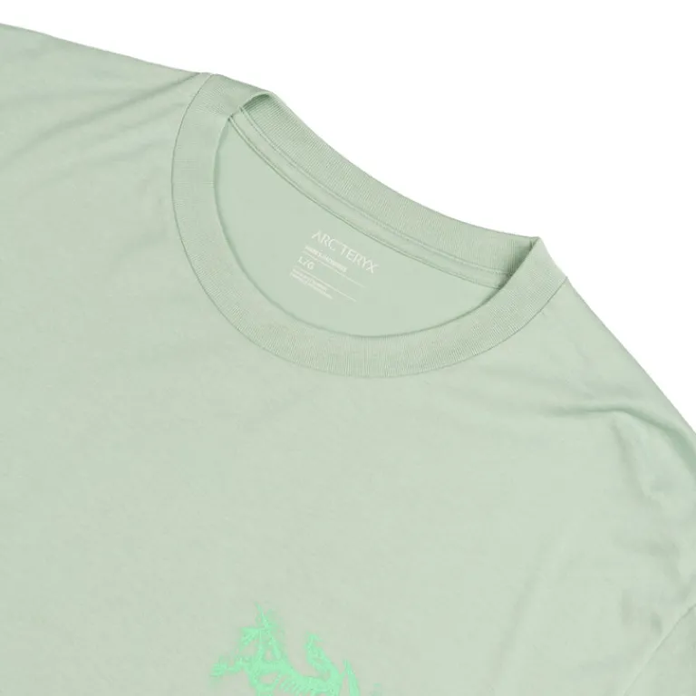 Arcteryx T-Shirts*Kragg SL Cotton Bird Tile Longsleeve Stone Green / Phosphorescent