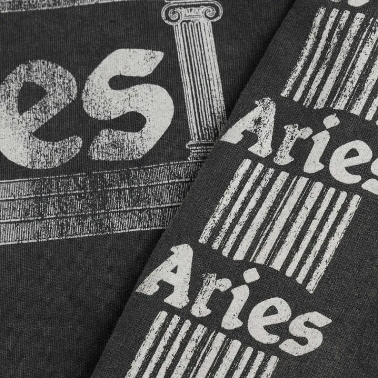 Aries Pullover*Aged Ancient Column Sweat Black