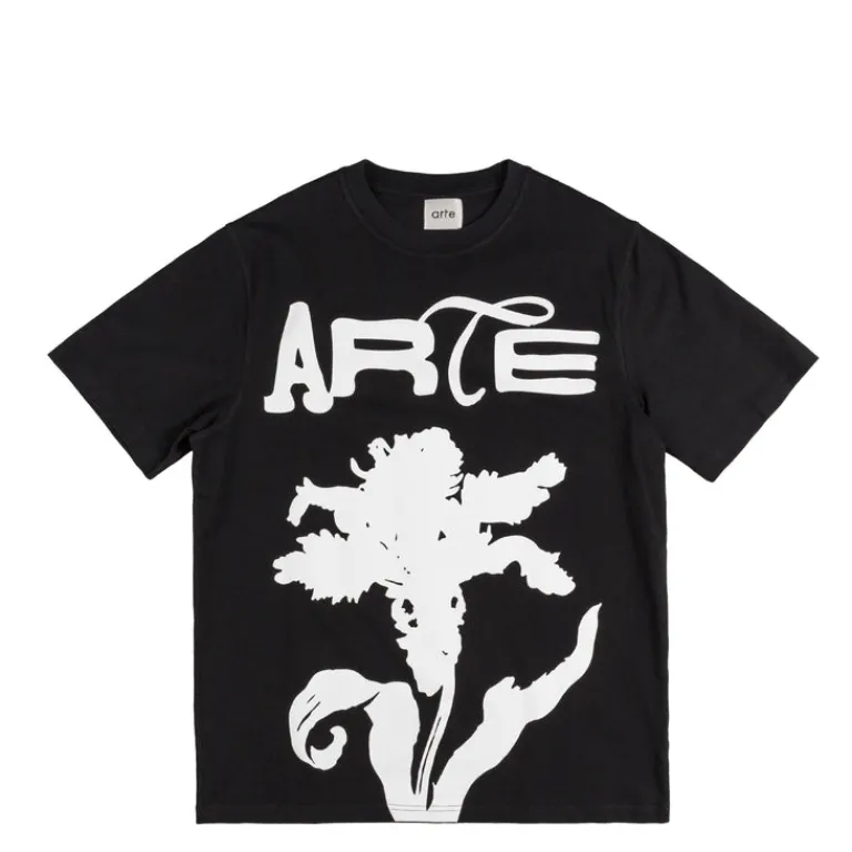 Arte Antwerp T-Shirts*Big Flower T-Shirt Black