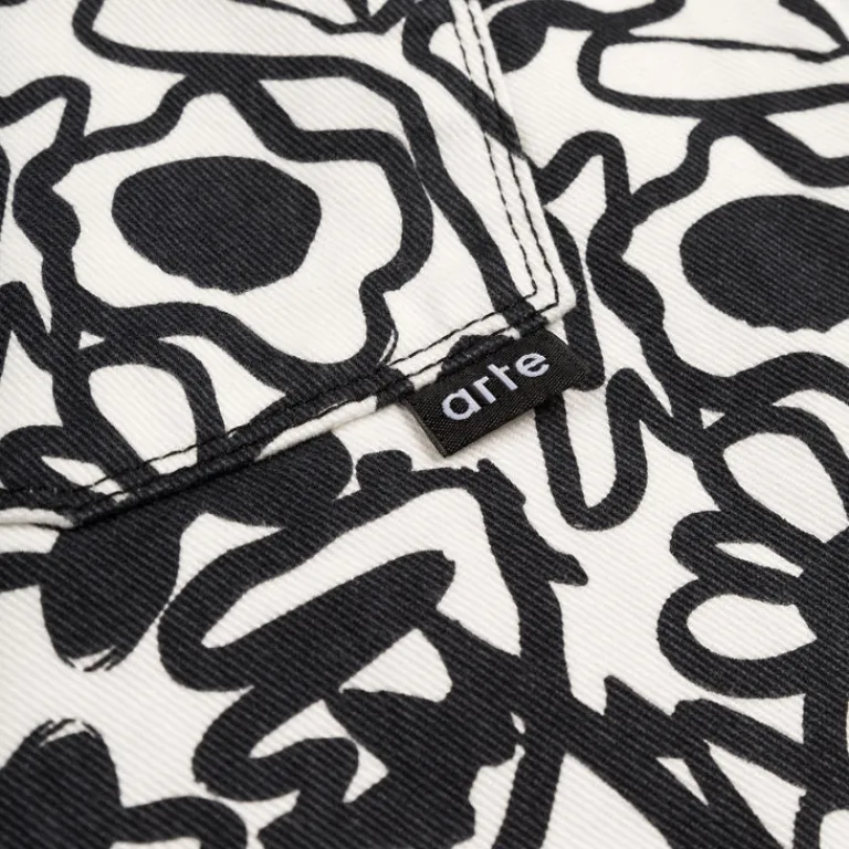 Arte Antwerp Pantalons*Flowers Allover Pants Black / White