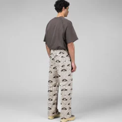 Arte Antwerp Pantalons*Hand Heart Print Pants Cream / Brown