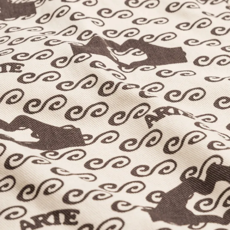 Arte Antwerp Pantalons*Hand Heart Print Pants Cream / Brown