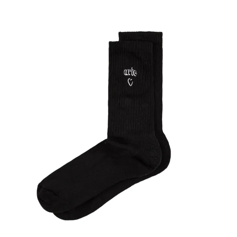 Arte Antwerp Chaussettes*Heart Logo Socks Black
