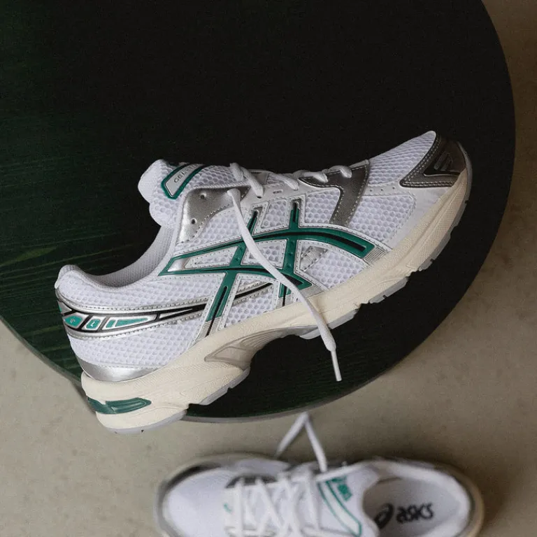 Asics Sneakers Blancs|Chaussures De Running Retro*GEL-1130 White / Rainy Lake