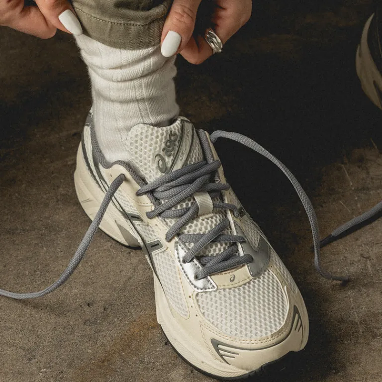 Asics Sneakers Blancs|Chaussures De Running Retro*GEL-1130 Cream / Clay Grey