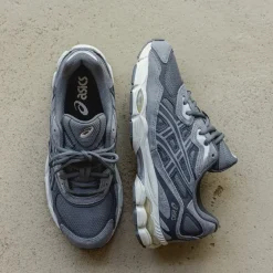 Asics Sneakers En Cuir|Chaussures De Running Retro*GEL-NYC Steel Grey / Carrier Grey