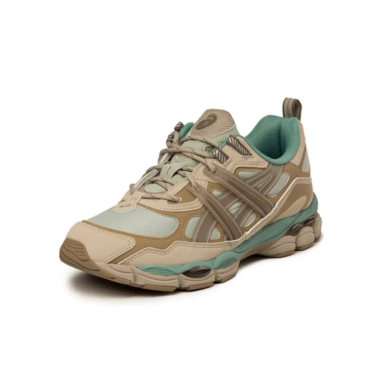 Asics Sneakers En Cuir|Chaussures De Running Retro*GEL-NYC *Utility* Olive Grey / Pepper