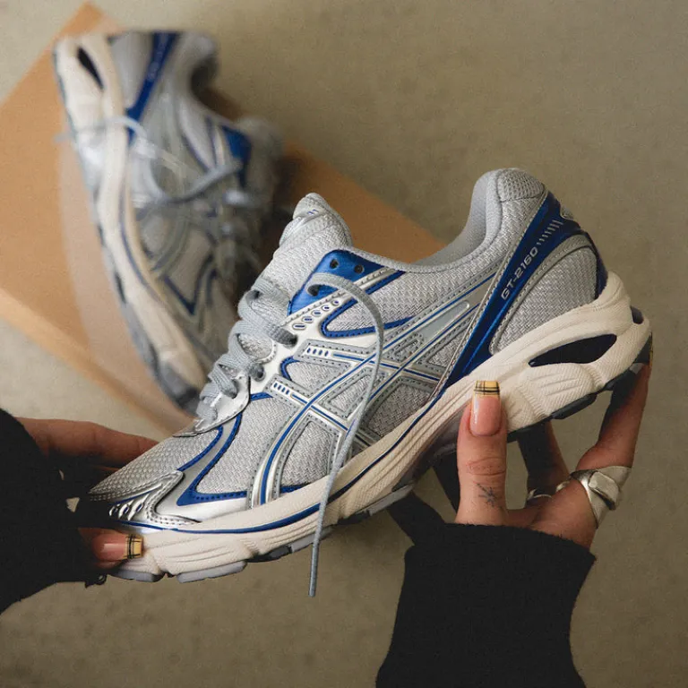 Asics Sneakers Végétaliens|Chaussures De Running Retro*GT-2160 Piedmont Grey / Deep Marine