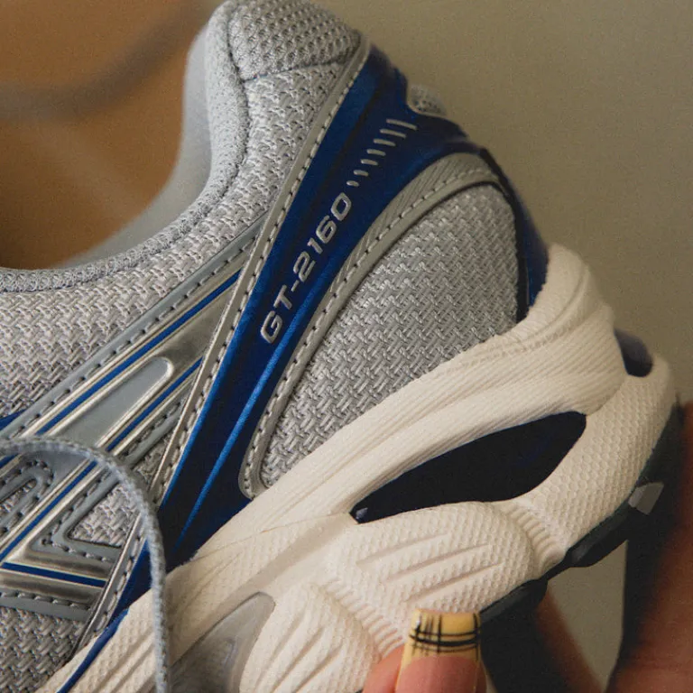 Asics Sneakers Végétaliens|Chaussures De Running Retro*GT-2160 Piedmont Grey / Deep Marine