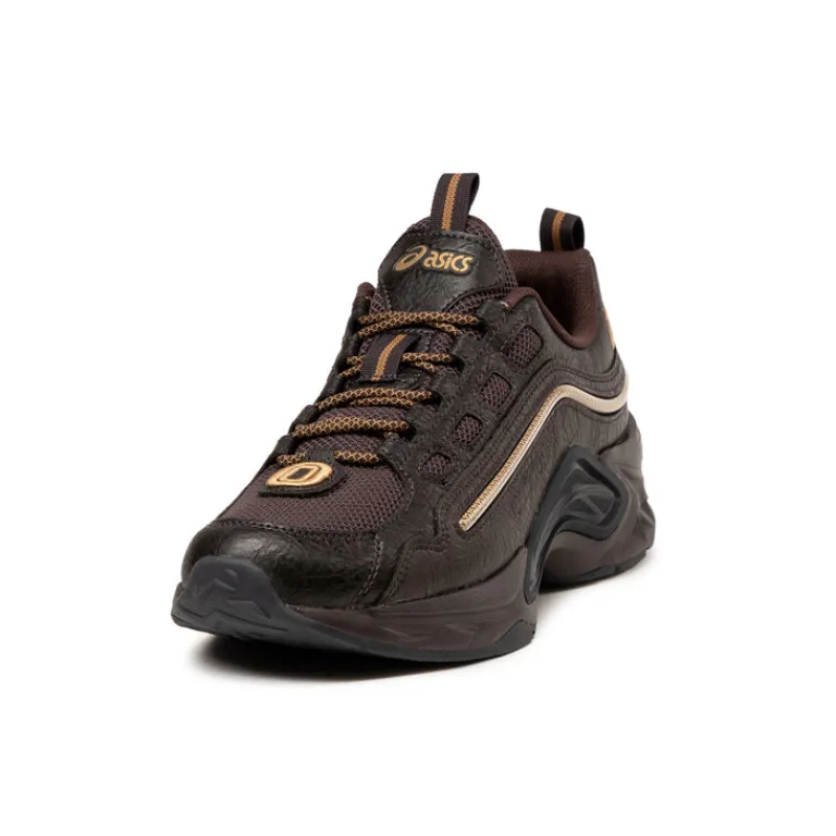 Asics Sneakers En Cuir|Baskets D'Extérieur*x Otto 958 Protoblast-CMLVIII Dark Brown / Pure Gold