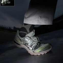 Asics Sneakers En Cuir|Baskets D'Extérieur*x SanSan Gear GEL-Terrain Bronze Green / Tarmac