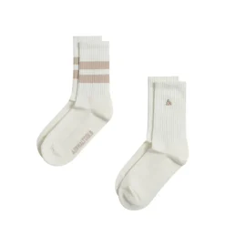 Asphaltgold Chaussettes*Crew Socks *2-Pack* Off White / Beige