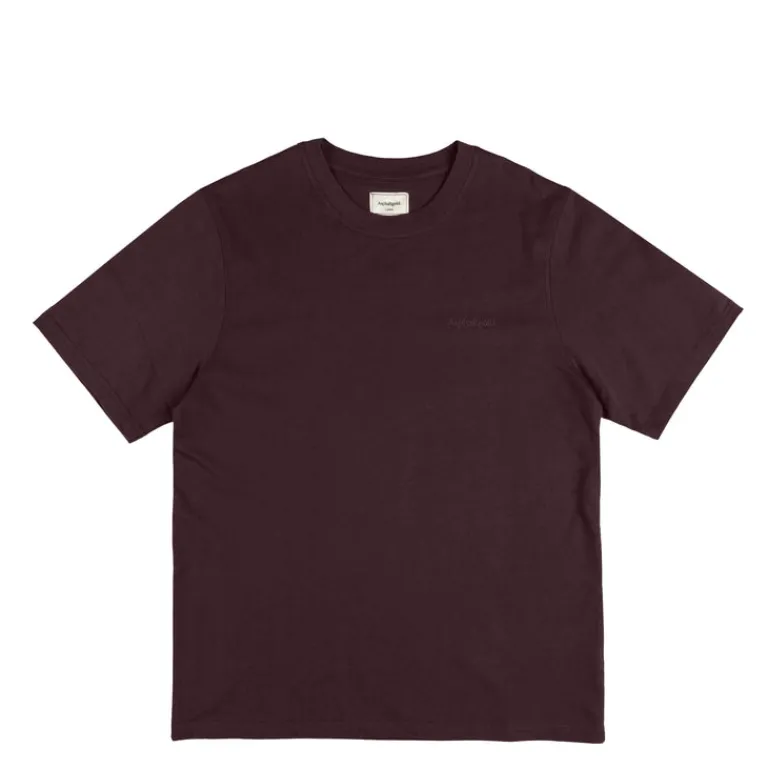Asphaltgold T-Shirts*Essential Cotton T-Shirt Dark Bordeaux