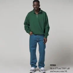 Asphaltgold Pullover*Essential Half Zip Sweater Racing Green