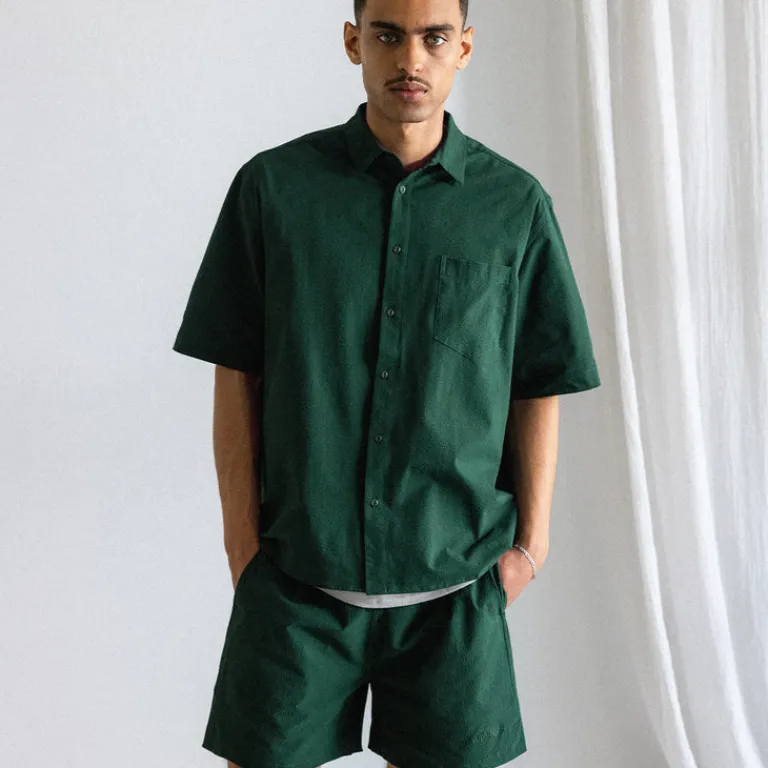 Asphaltgold Chemises*Essential Shirt Dark Green