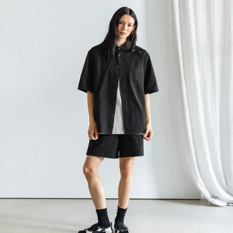 Asphaltgold Chemises*Essential Shirt Black