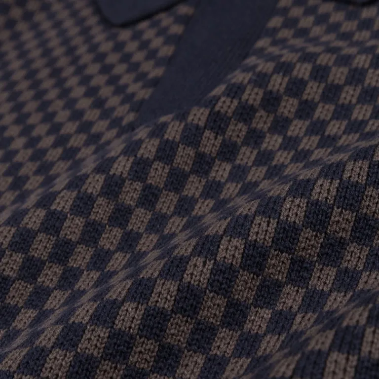 Asphaltgold Chemises*Knitted Shirt Blue/ Grey