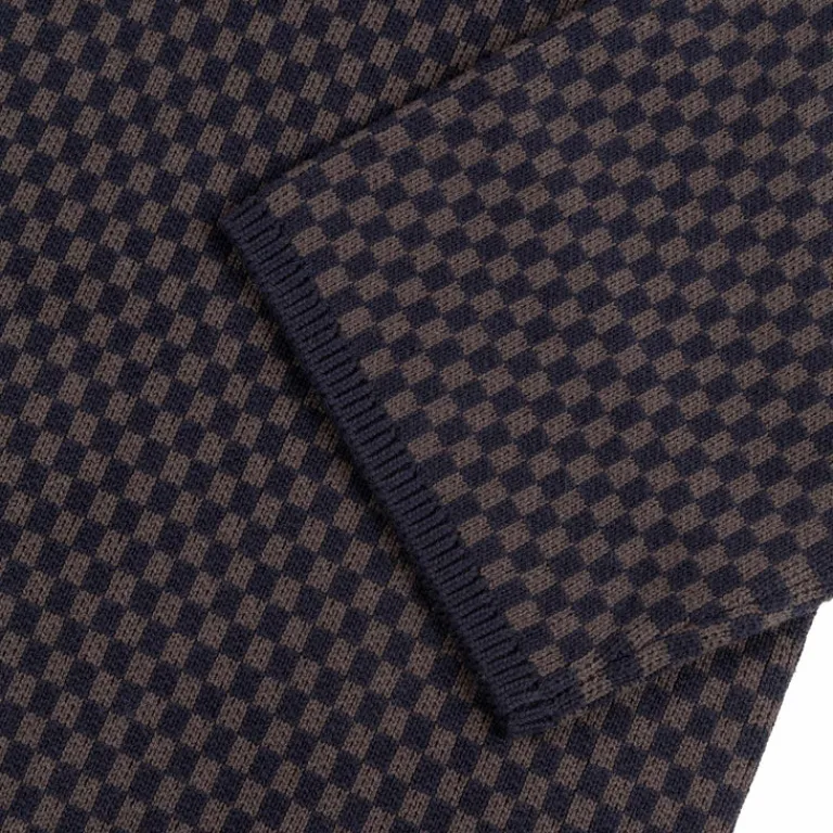 Asphaltgold Chemises*Knitted Shirt Blue/ Grey